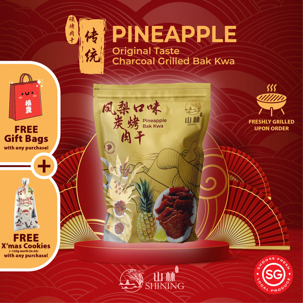 Pineapple Charcoal Grilled Bak Kwa - Premium Vacuum Pack Mini